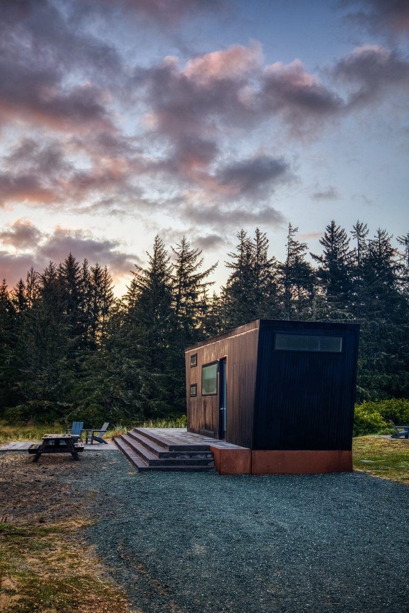 Modern cabin resort on the Lake Michigan shoreline