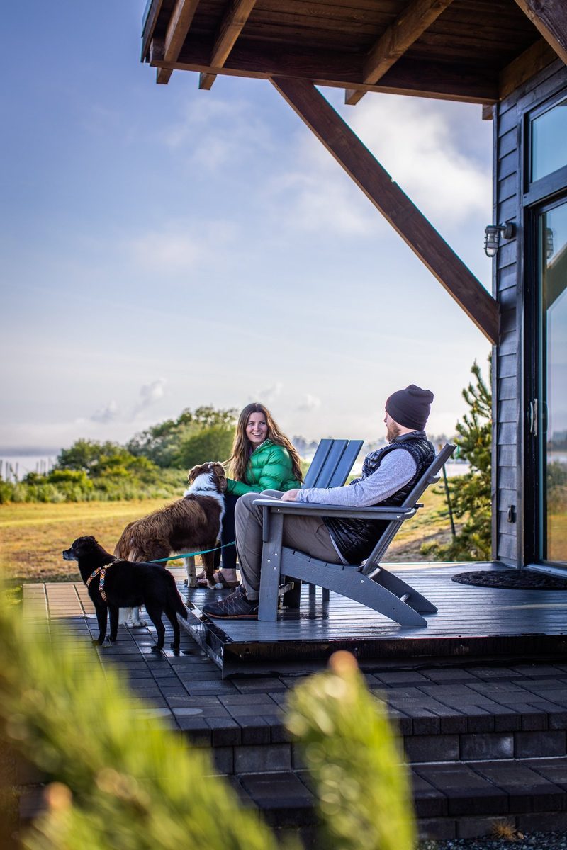 Modern cabin resort on the Lake Michigan shoreline