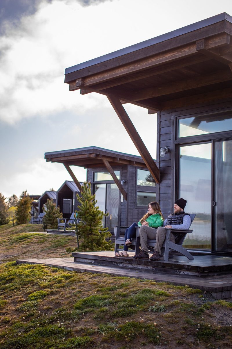 Modern cabin resort on the Lake Michigan shoreline