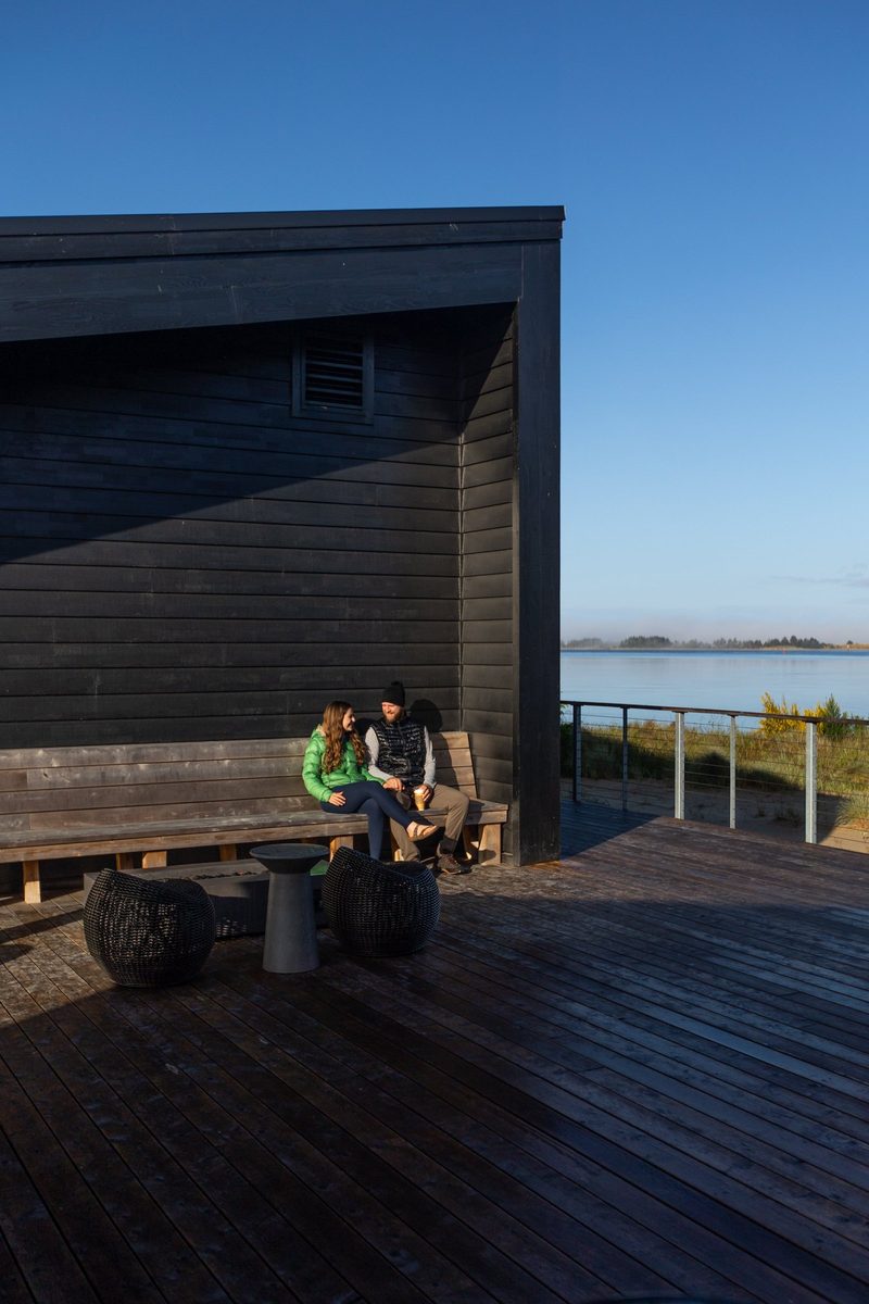 Modern cabin resort on the Lake Michigan shoreline