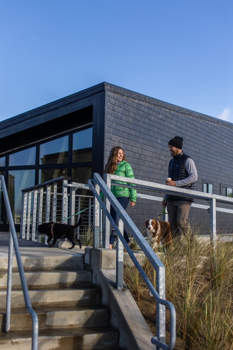 Modern cabin resort on the Lake Michigan shoreline