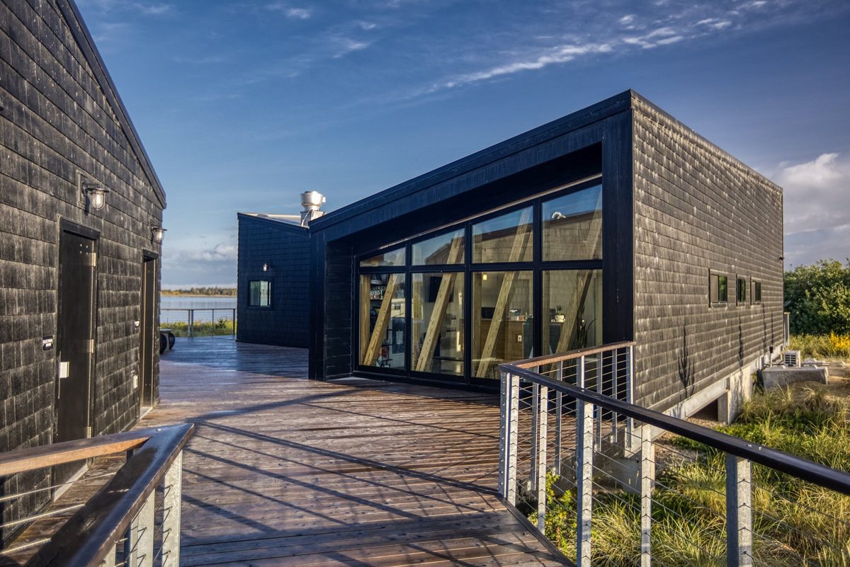 Modern cabin resort on the Lake Michigan shoreline