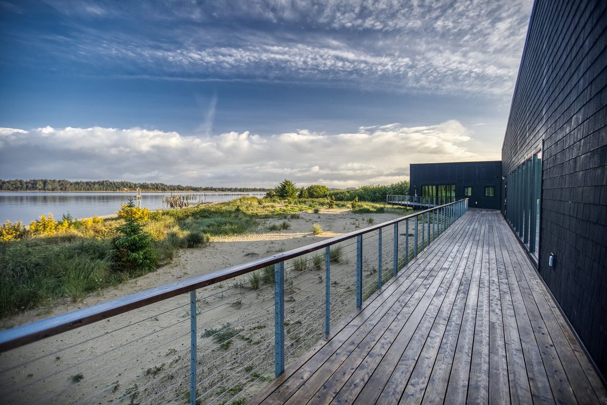 Modern cabin resort on the Lake Michigan shoreline