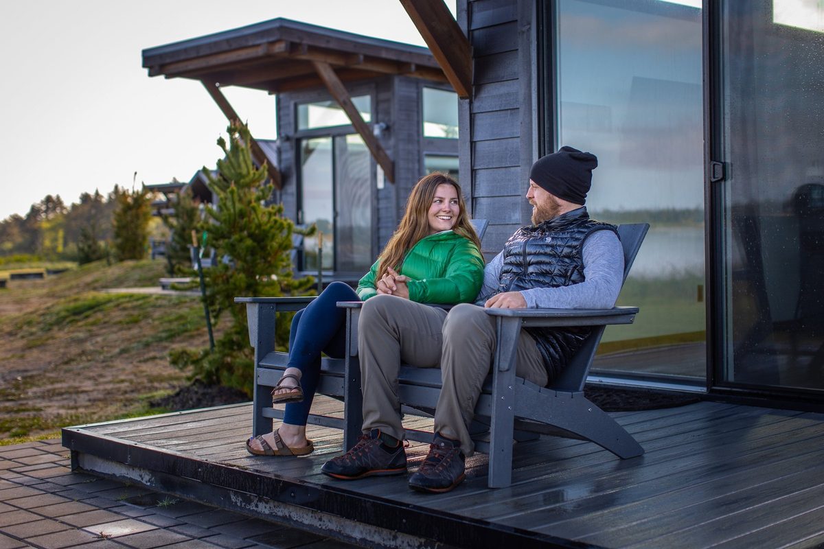 Modern cabin resort on the Lake Michigan shoreline