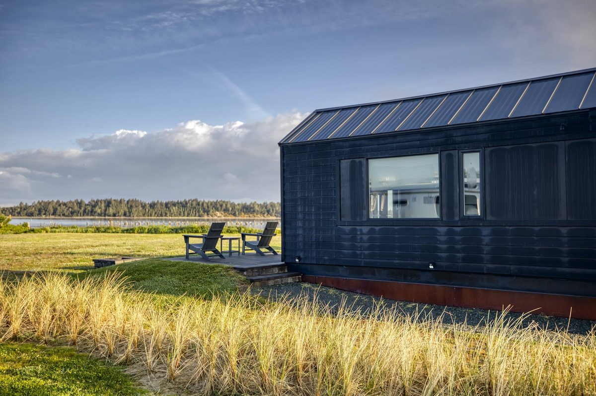 Modern cabin resort on the Lake Michigan shoreline