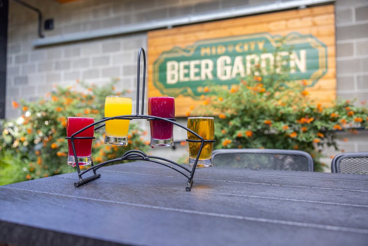 Craft brewery taproom with friends and fresh pours