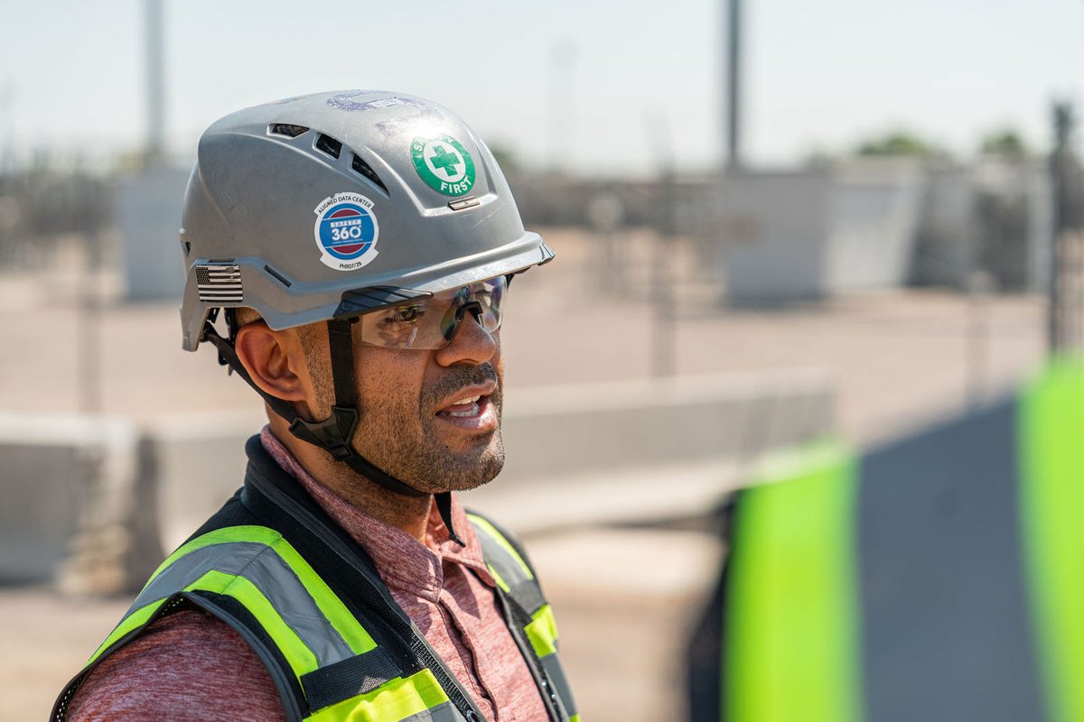48 Electric crew at work on a commercial electrical project