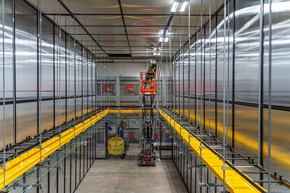 48 Electric crew at work on a commercial electrical project