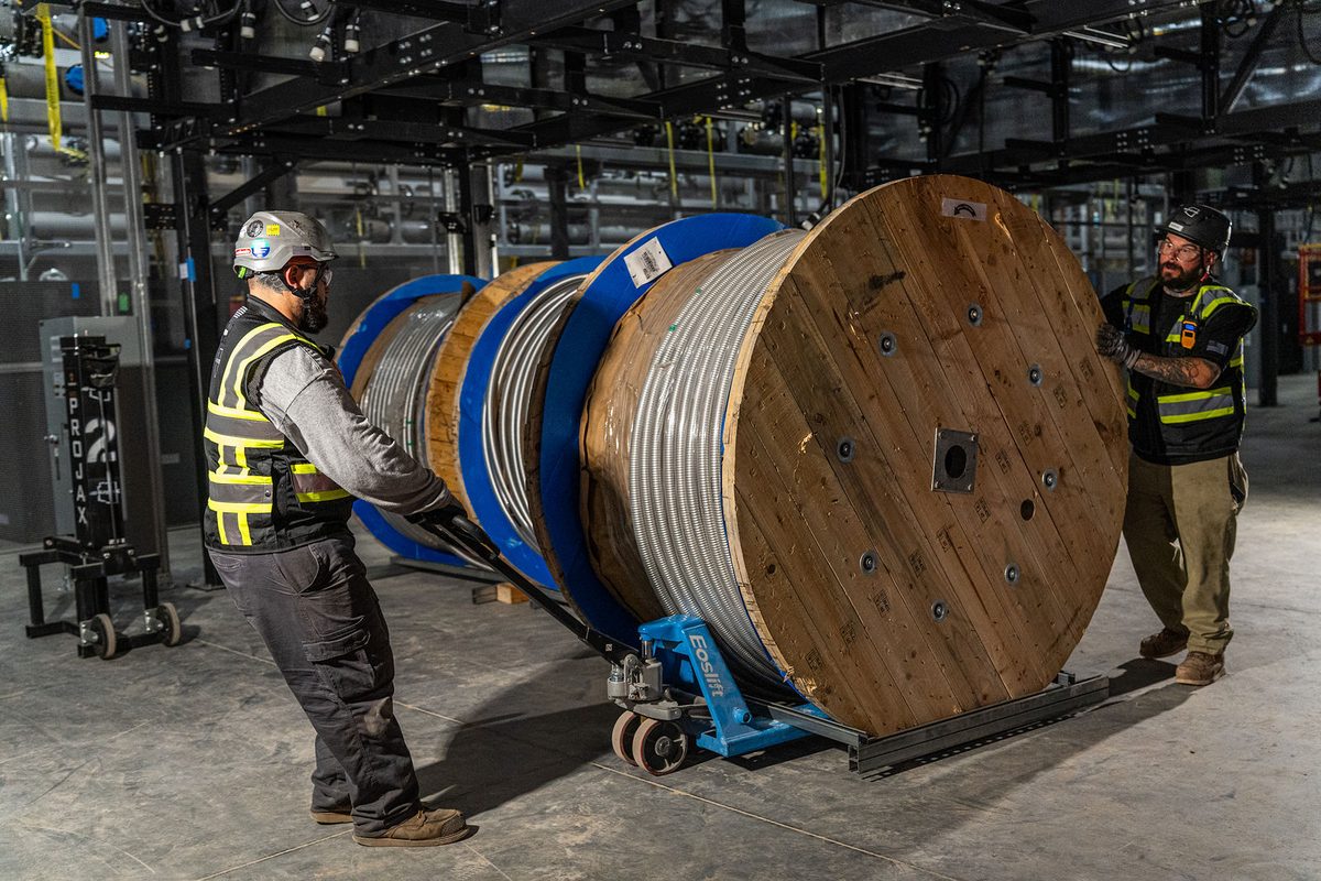 48 Electric crew at work on a commercial electrical project