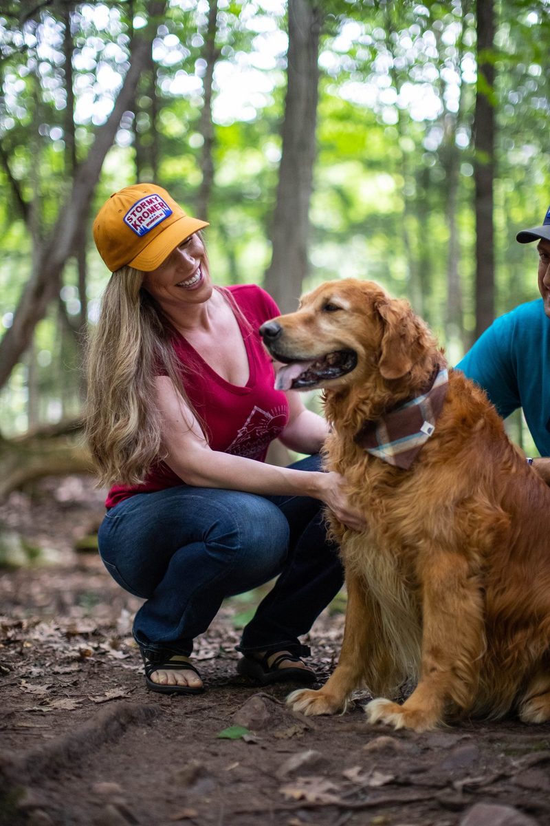 Friends outdoors in rugged Northwoods apparel, lifestyle brand photography