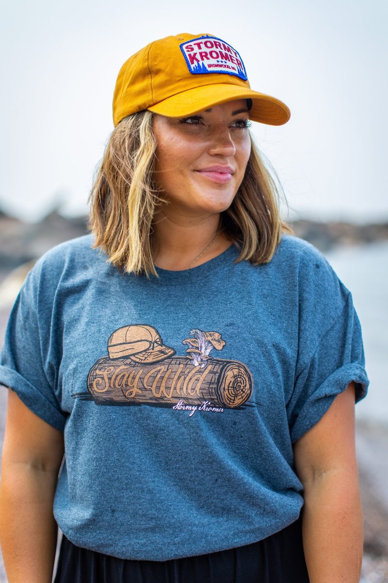 Friends outdoors in rugged Northwoods apparel, lifestyle brand photography