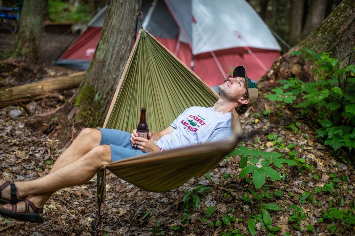 Friends outdoors in rugged Northwoods apparel, lifestyle brand photography