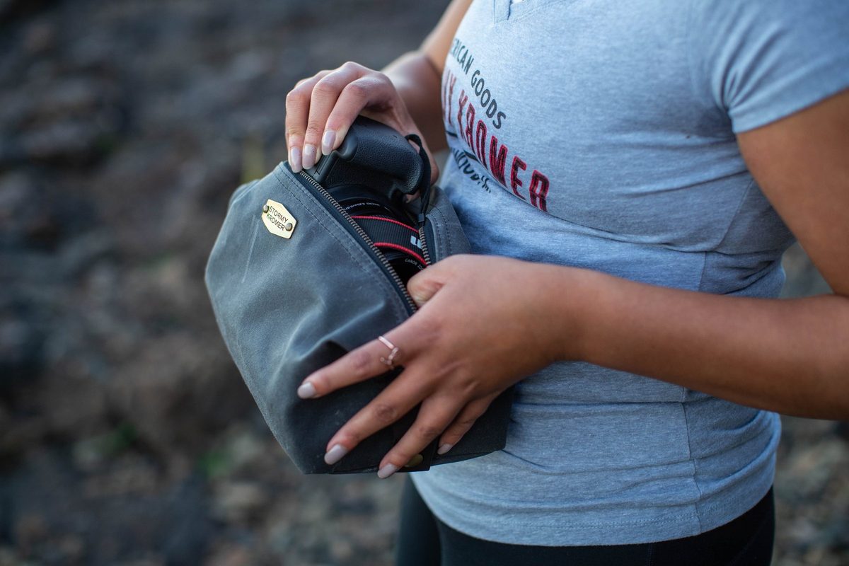 Friends outdoors in rugged Northwoods apparel, lifestyle brand photography