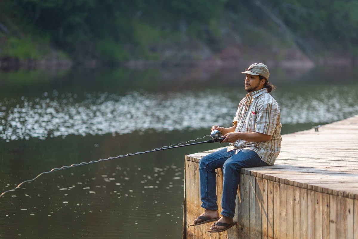 Friends outdoors in rugged Northwoods apparel, lifestyle brand photography