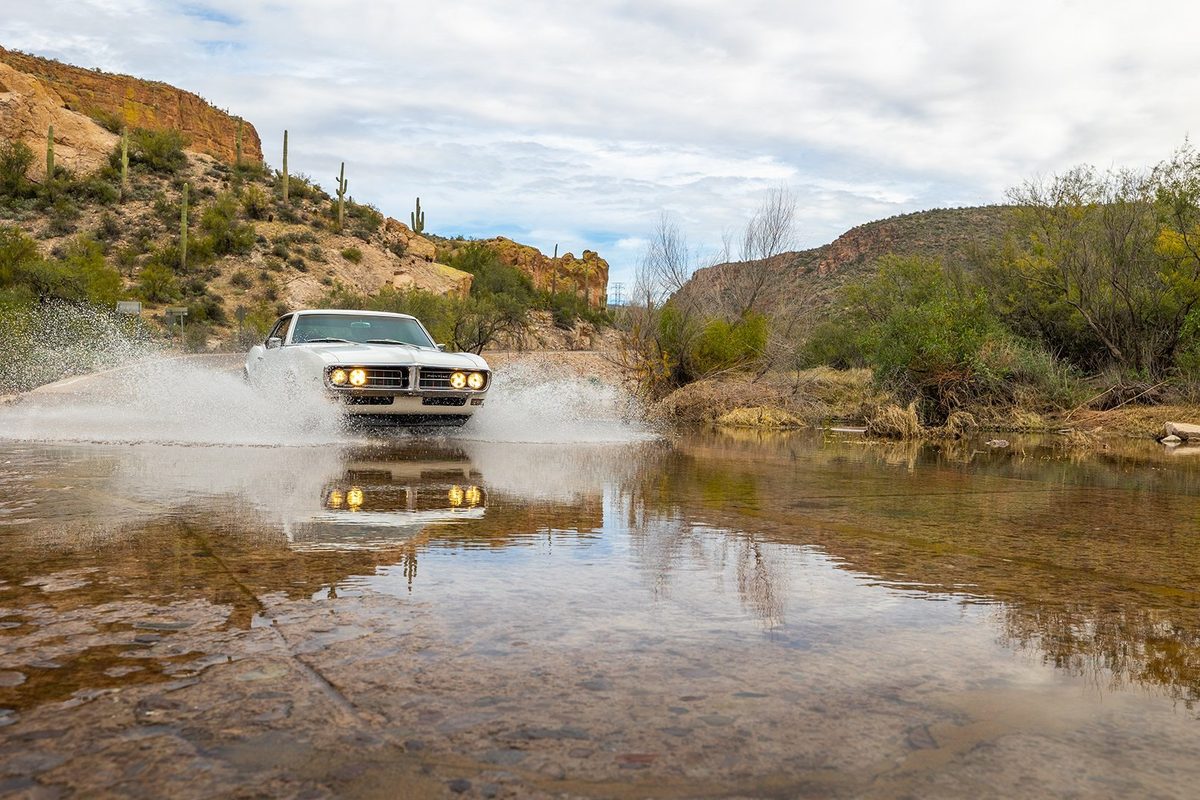 Classic car photographed in the Arizona desert