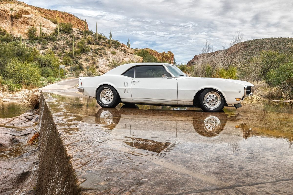 Classic car photographed in the Arizona desert