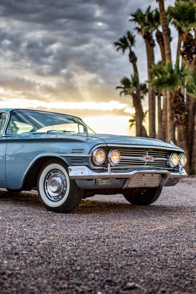 Classic car photographed in the Arizona desert