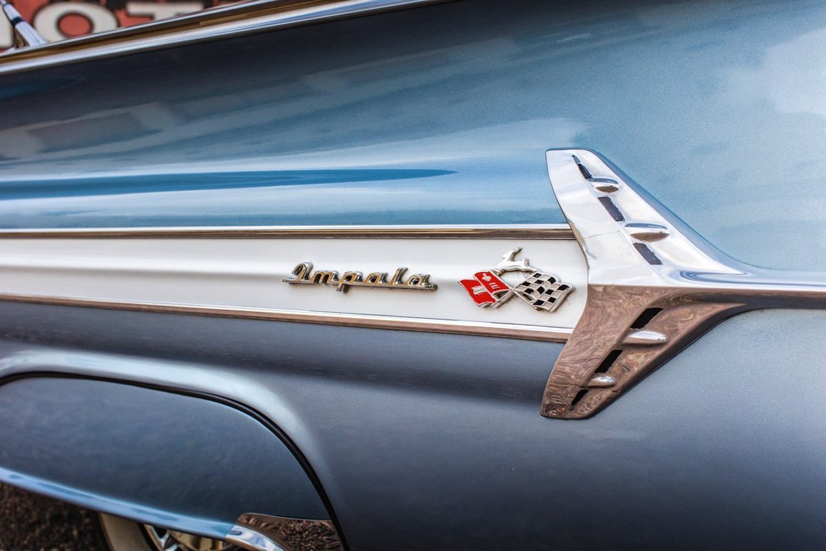 Classic car photographed in the Arizona desert