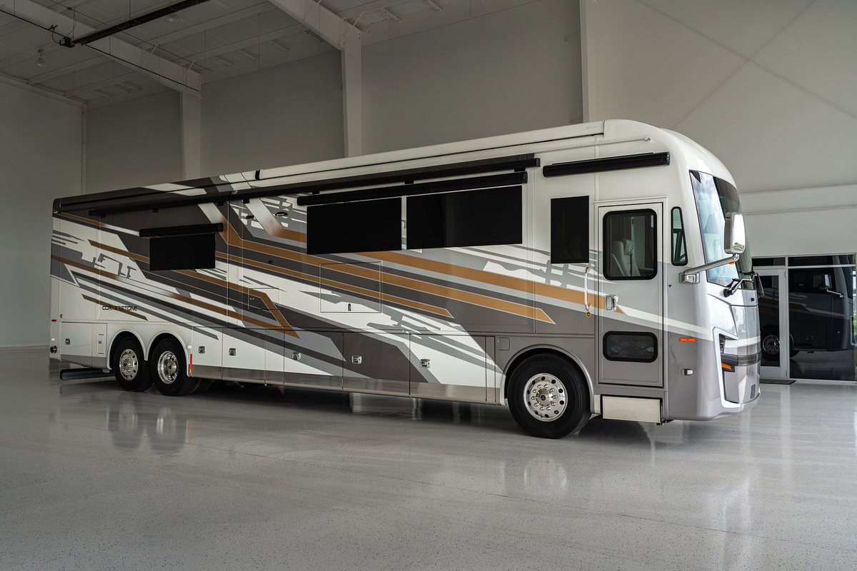 Cornerstone luxury motorhome photographed for a brand campaign