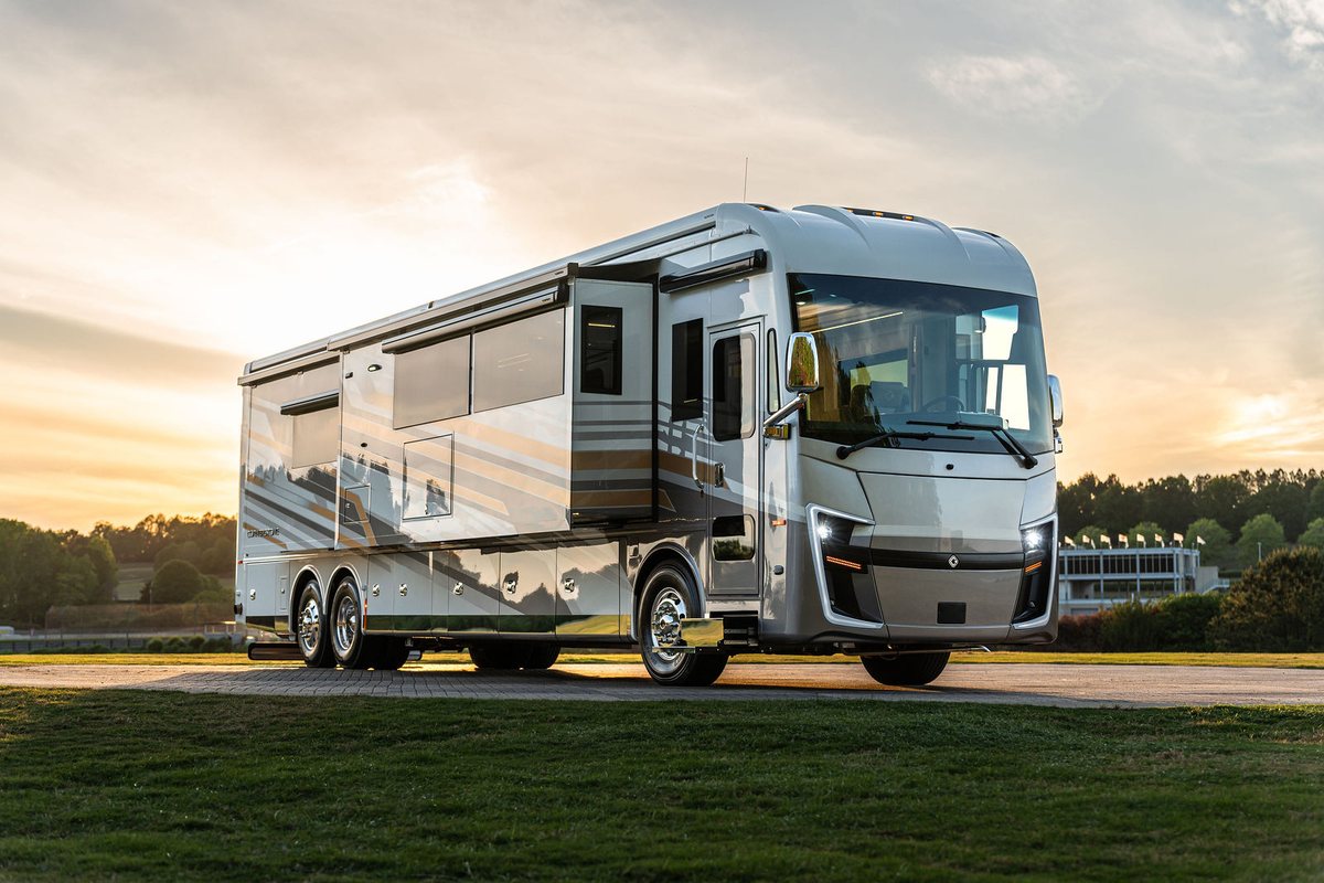 Cornerstone luxury motorhome photographed for a brand campaign