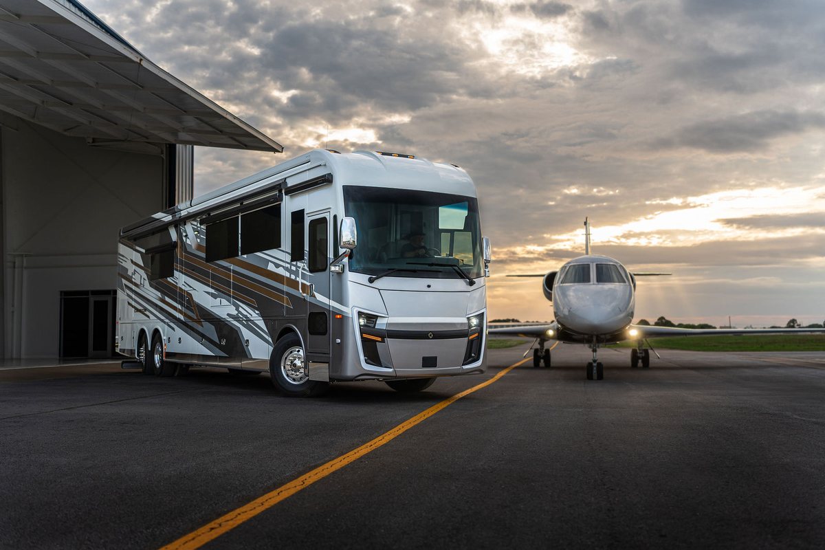 Cornerstone luxury motorhome photographed for a brand campaign