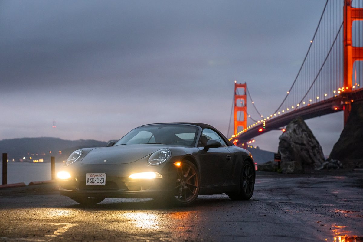 Sports car photographed for automotive brand content